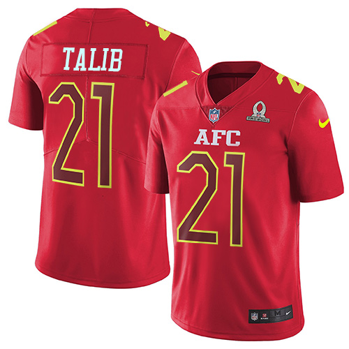 Nike Broncos #21 Aqib Talib Red Men's Stitched NFL Limited AFC Pro Bowl Jersey